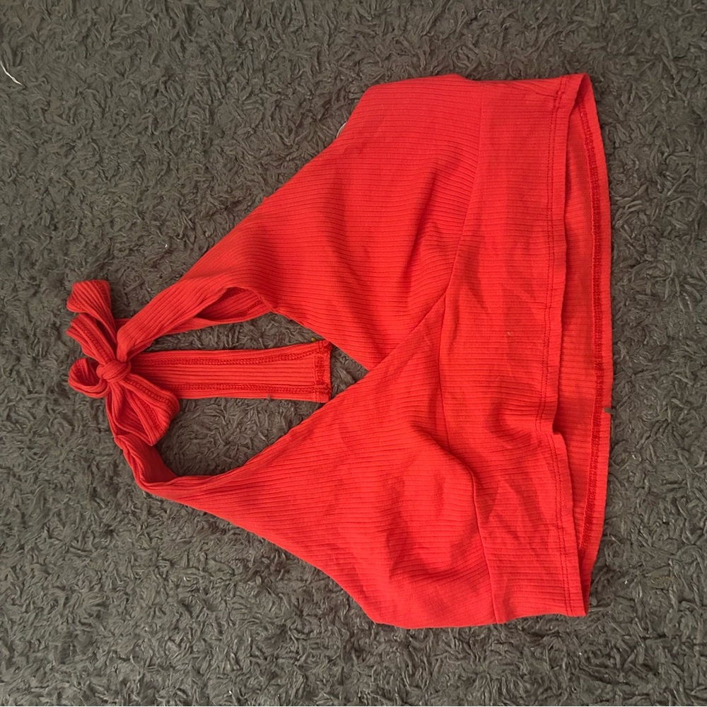 red shein crop top